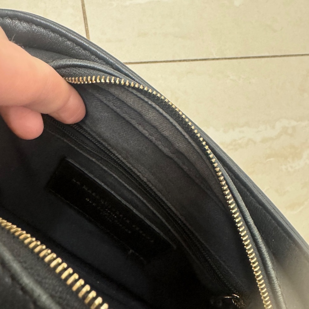 Sezane Black Quilted Victor Bag - Gold Chain Crossbody - Picture 6 of 7